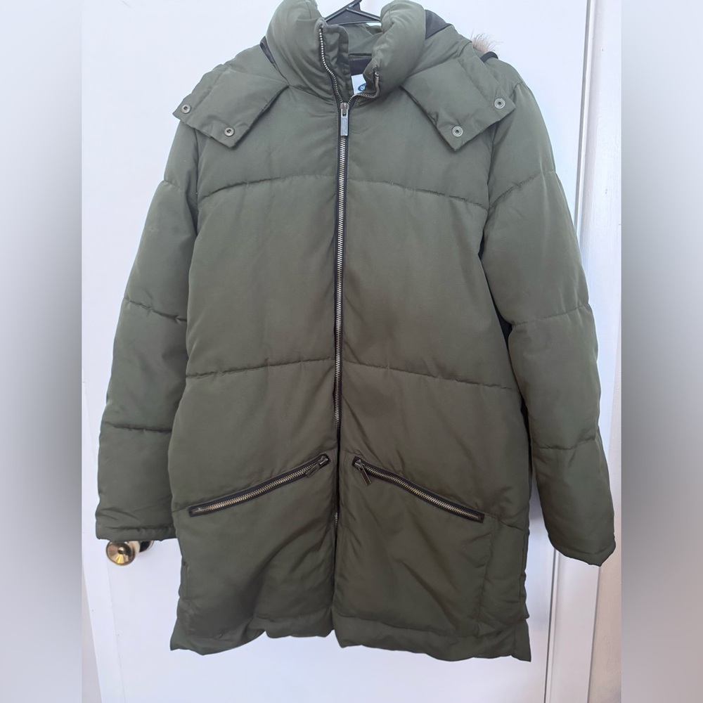 Old Navy Khaki Puffer Coat